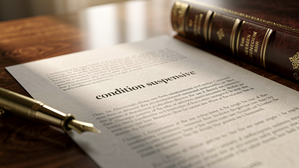 Pourquoi connaître la condition suspensive définition est essentiel